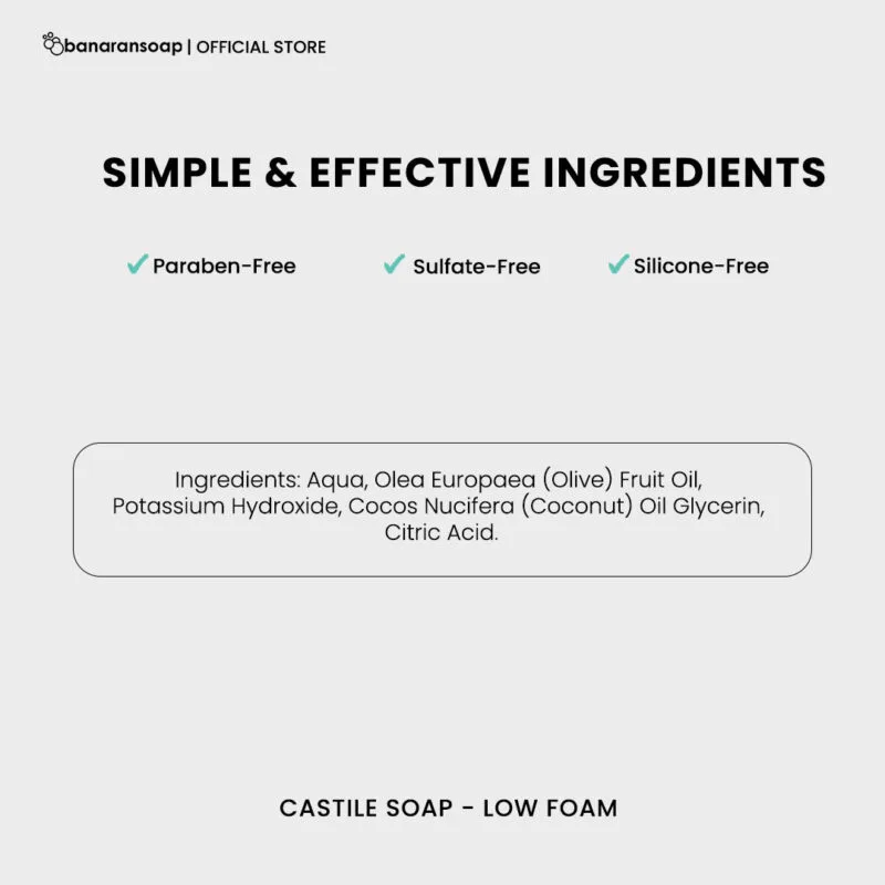 Liquid Castile Soap Base Low Foam